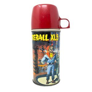 Vintage 1964 Fireball XL5 Thermos  Bottle 2072 Independent Television Corporatio